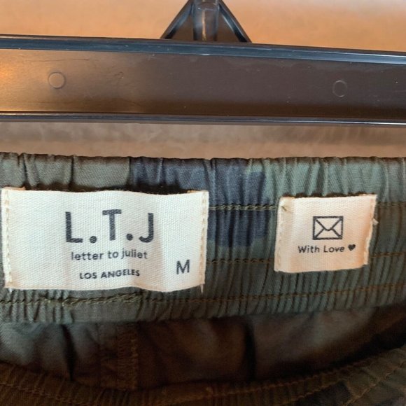 L.T.J Letter To Juliet Women's High Rise Cargo Jogger Pants In Camo Size M 8504 - Picture 5 of 10